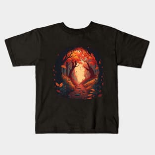 Autumnal Forest Symphony: A Vibrant Tribute to Our Trees Kids T-Shirt